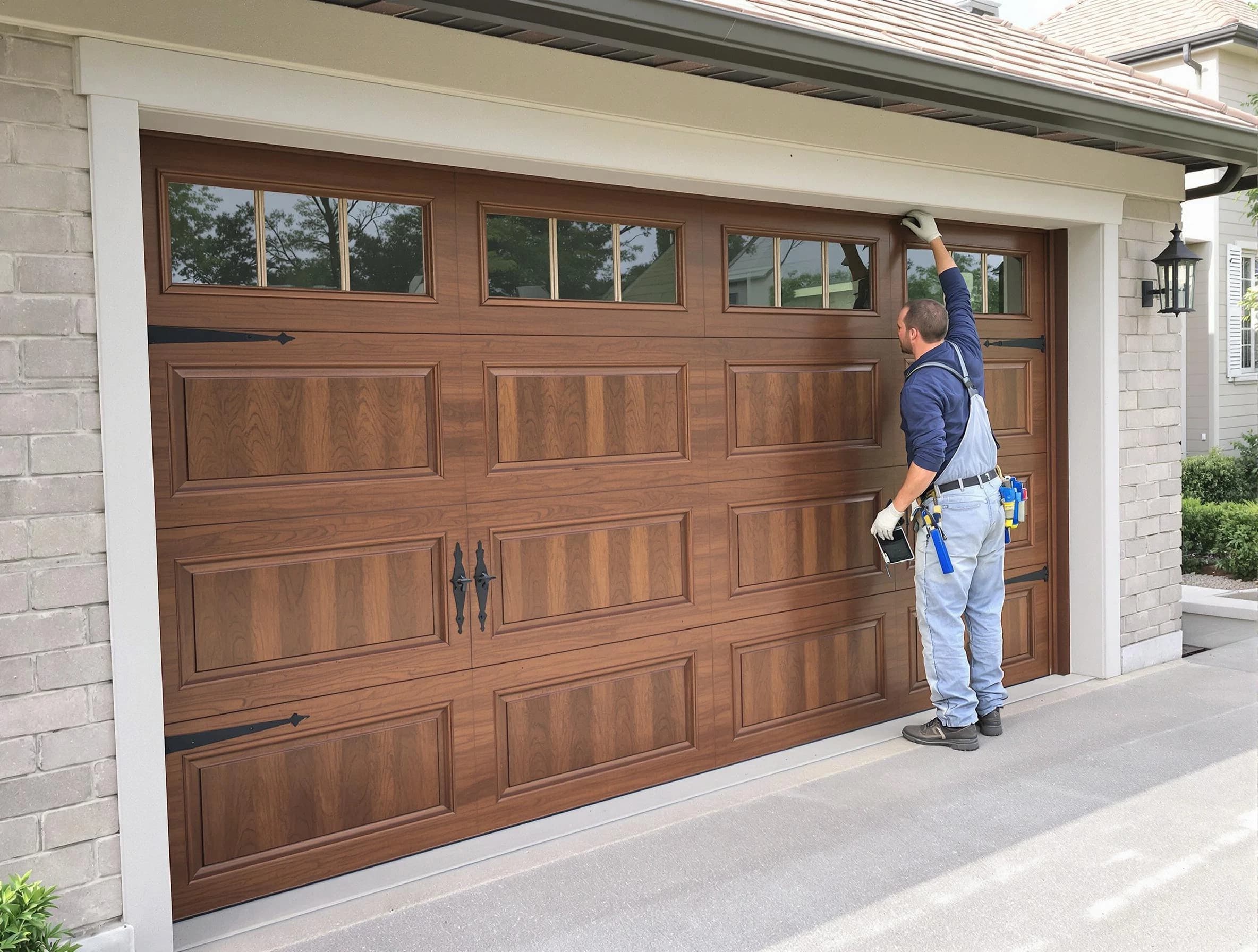 Custom garage door showcase by Livingston Garage Door Repair in Livingston
