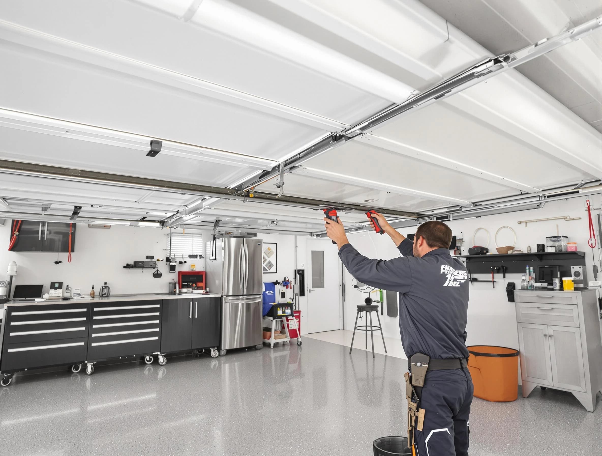 Overhead garage door repair service by Livingston Garage Door Repair in Livingston