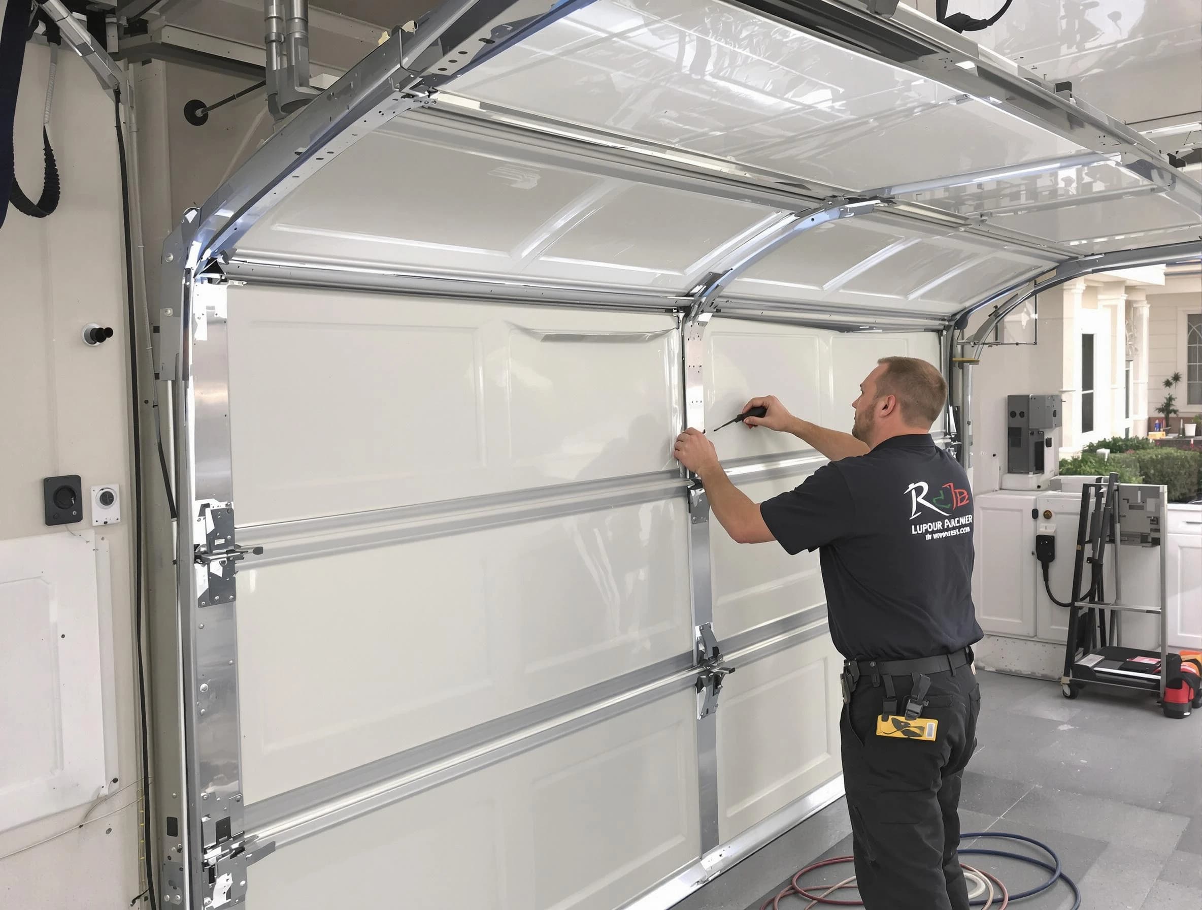 Livingston Garage Door Repair professional performing panel repair in Livingston