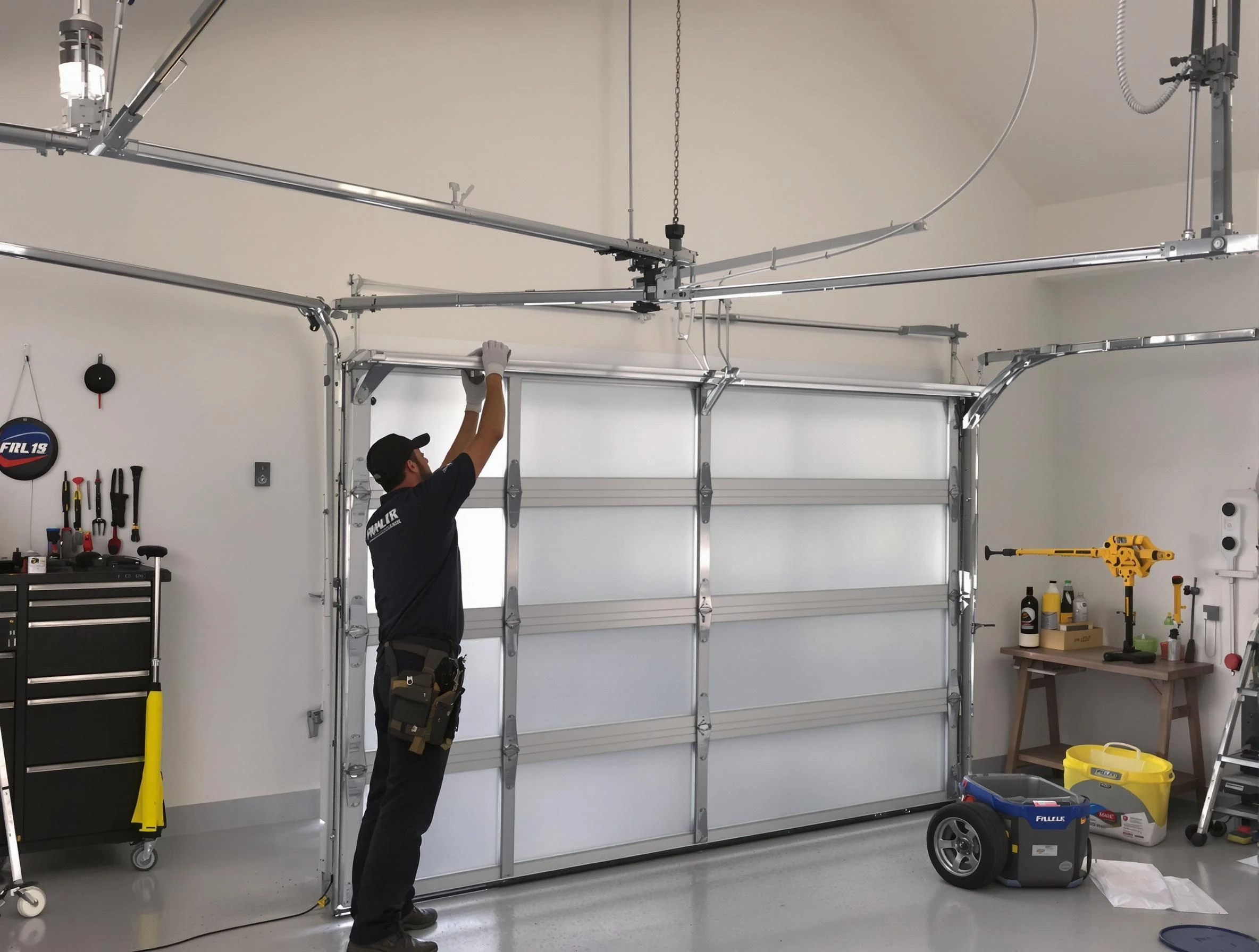 Livingston Garage Door Repair certified team performing precision garage door installation in Livingston